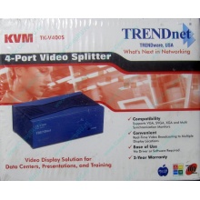 Видеосплиттер TRENDnet KVM TK-V400S (4-Port) в Владимире, разветвитель видеосигнала TRENDnet KVM TK-V400S (Владимир)
