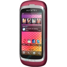 Красно-розовый телефон Alcatel One Touch 818 (Владимир)