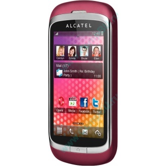 Красно-розовый телефон Alcatel One Touch 818 (Владимир)