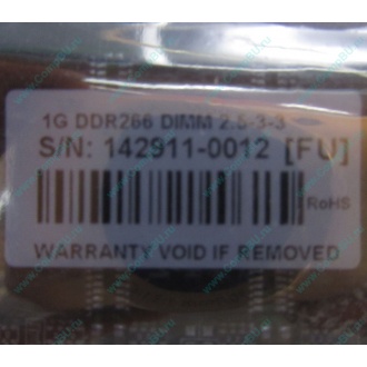 1G DDR266 Transcend 2.5-3-3 (Владимир)