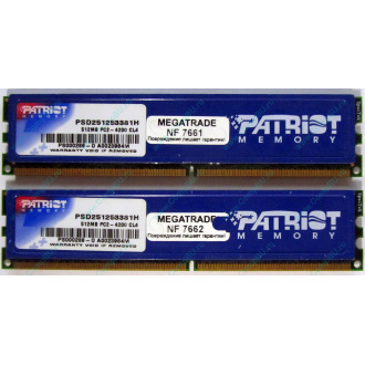 Память 1Gb (2x512Mb) DDR2 Patriot PSD251253381H pc4200 533MHz (Владимир)